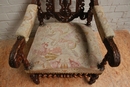 Renaissance style arm chairs in Walnut, France 19th century