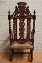 Renaissance style arm chairs in Walnut, France 19th century