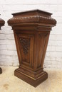 Renaissance style Pedestals in Walnut, France 19th century
