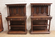 Pair renaissance servers in walnut