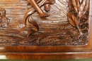 Renaissance style Romantic wall panels in Walnut, France 19th century