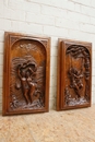 Renaissance style Romantic wall panels in Walnut, France 19th century