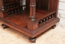 style End tables in rosewood and marble, France 19th century