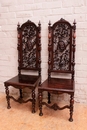Renaissance style Chairs in Walnut, France 19th century