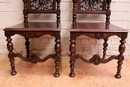 Renaissance style Chairs in Walnut, France 19th century