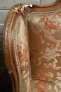 Louis XV style Bergeres in Walnut, France 19th century