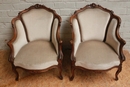 Louis XV style Seats in Walnut, France 19th century