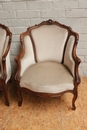 Louis XV style Seats in Walnut, France 19th century