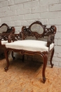 Louis XV style Benches in Walnut, France 19th century