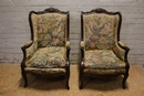 Louis XV style Bergeres in Walnut, France 19th century
