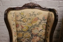 Louis XV style Bergeres in Walnut, France 19th century