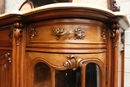 Louis XV style Cabinet in Walnut, Belgium 1900