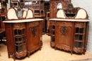 Louis XV style Cabinet in Walnut, Belgium 1900