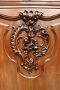 Louis XV style Cabinet in Walnut, Belgium 1900