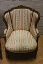 Louis XVI style Bergeres in Walnut, France 1900