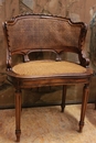 Louis XVI style Arm chairs in Walnut, France 19th century