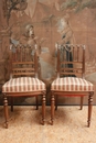 Louis XVI style Chairs in Walnut, France 19th century