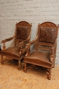 Renaissance style Seats in Walnut, France 19th century