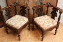 Renaissance style Chairs in Walnut, France 19th century