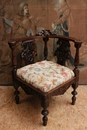 Renaissance style Chairs in Walnut, France 19th century