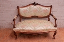Louis XV style Parlor set in Walnut, France 19th century