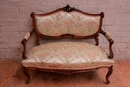 Louis XV style Parlor set in Walnut, France 19th century