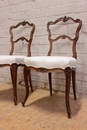 Louis XV style Side chairs in Walnut, France 19th century