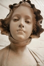 Romantic style statue in pipeclay, Belgium 19th century