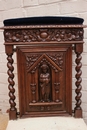 Renaissance style Prayer Bench in Oak, France 19th century