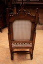 Gothic style Arm chair in Walnut, France 19th century