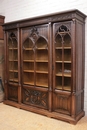 Gothic style Bookcase in Walnut, France 19th century