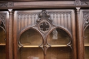 Gothic style Bookcase in Walnut, France 19th century