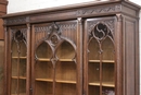 Gothic style Bookcase in Walnut, France 19th century
