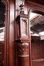 Gothic style Bookcase in Walnut, France 19th century