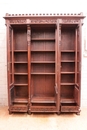 Gothic style Bookcase in Walnut, France 19th century