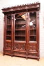 Gothic style Bookcase in Walnut, France 19th century