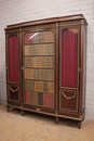 Quality 3 door Louis XVI bookcase in mahogany and bronze