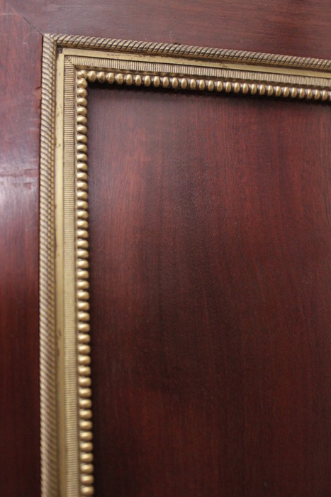 Quality 3 door Louis XVI bookcase in mahogany and bronze