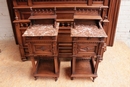 Renaissance style Bedroom in Walnut, France 19th century