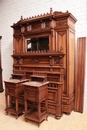 Renaissance style Bedroom in Walnut, France 19th century