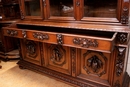 Hunt style Bookcase in Oak, France 19th century