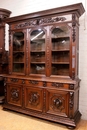 Hunt style Bookcase in Oak, France 19th century