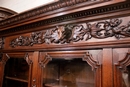 Hunt style Bookcase in Oak, France 19th century