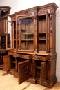 Renaissance style Bookcase in Oak, France 19th century