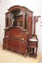 Louis XV style Bedroom in mahogany and bronze, France 19th century