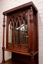 Gothic style Display cabinet in Oak, France 19th century