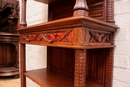 Gothic style Display cabinet in Oak, France 19th century