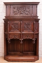 Gothic/renaissance style Cabinet in Walnut, France 19th century