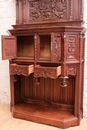 Gothic/renaissance style Cabinet in Walnut, France 19th century