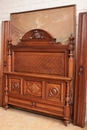 Henri II style Bed in Walnut, France 19th century
